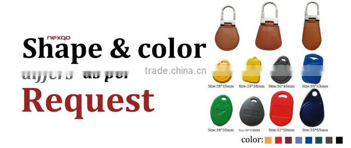 Custom Logo embossed rfid key fob leather