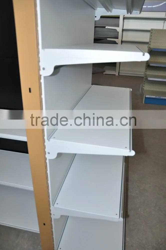 supermarket display stand type shelves with supports