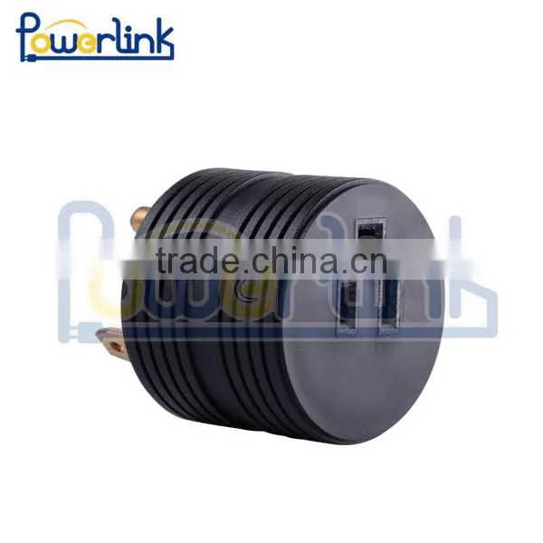 H60121 15M/30F AMP Straight RV Adapter Round Adapter 1875W/125V