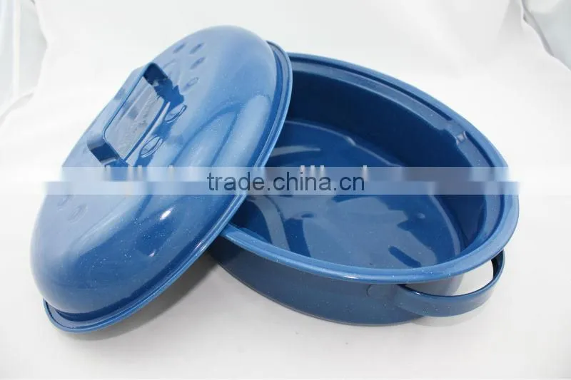 chicken baking oval enamel roaster pan ovenware