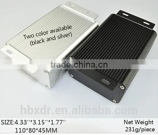 CNC Machining waterproof black anodized Extruded Aluminum Enclosures