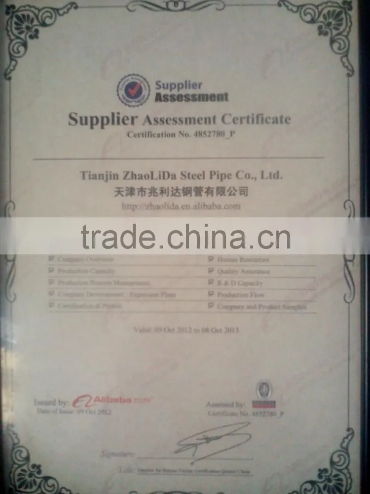spiral steel pipe made in tianjin, china mainland zhaolida steel pipe