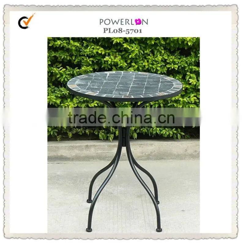Folding Antirust Wrought Irons Mosaic Table