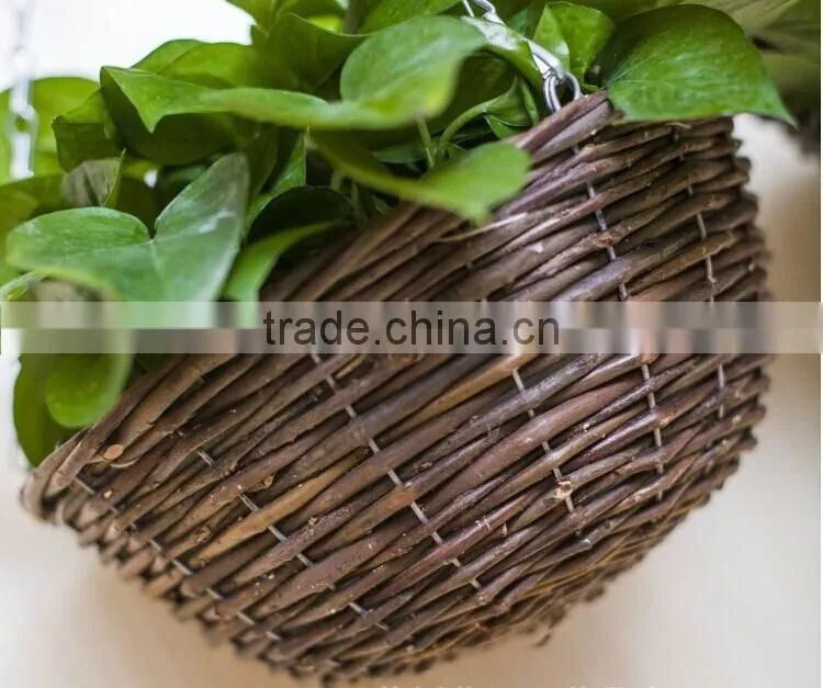 handmade cute hanging plant baskets plastic lined plant basket