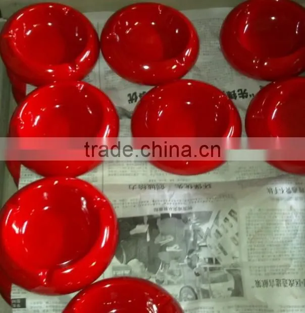 Haonai 2014 popular red blank ceramic cigarette ashtray