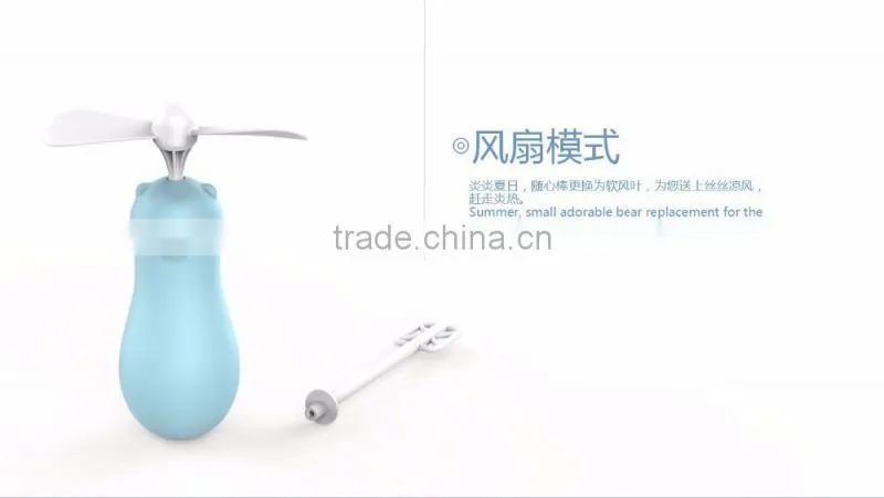 Multi-functional Dual Plug Electric Cooking Mixser, Soft Fan Leaves Electric Blender Stick, Cute Bear Design Cooking Mixmaster