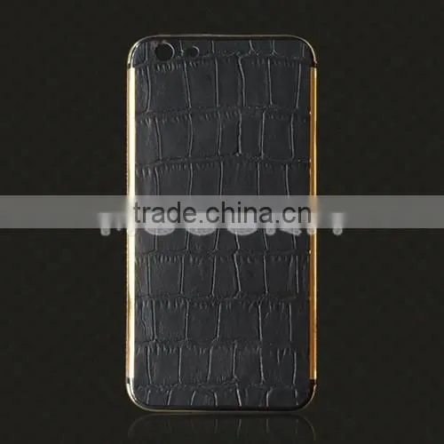2016 For iPhone 6S/6s plus genuine leather gold housing,Leather gold housing for iPhone,leather housing