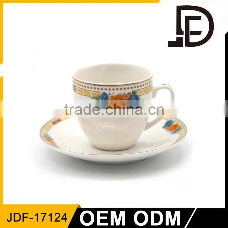 Elegant Royal Floral Coffee Cup And Saucer / England Style Cup And Saucer