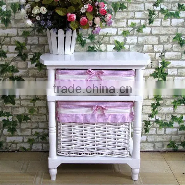 wicker drawer cabinet