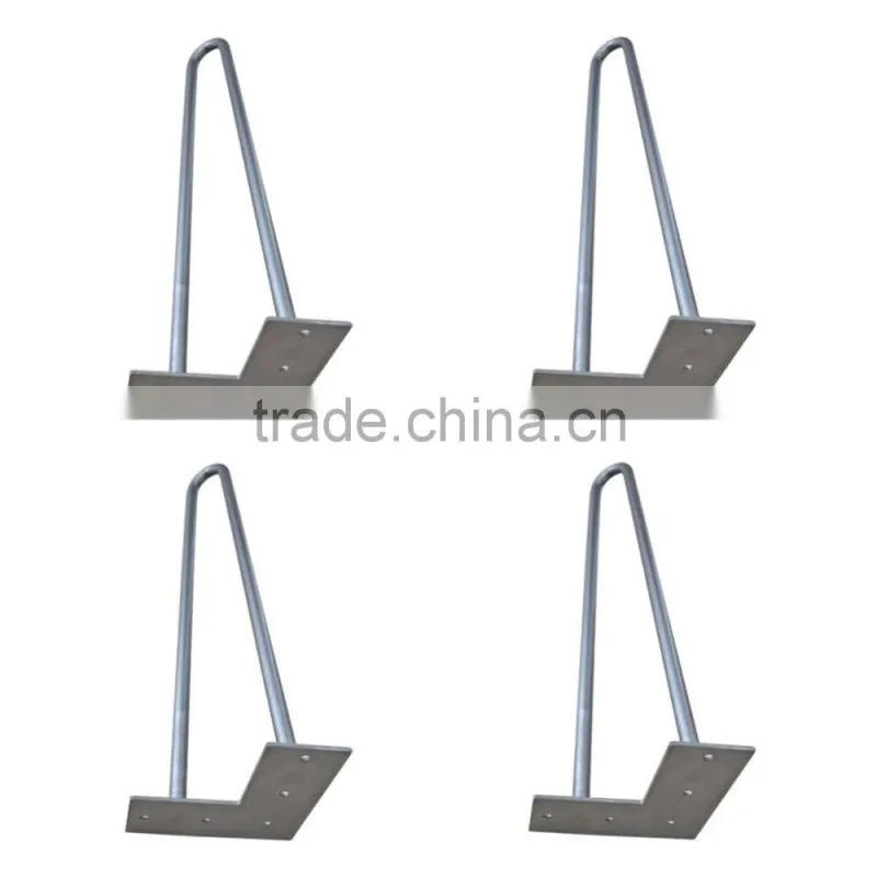 16 inch Set of Four steel hairpin table legs for End Tables