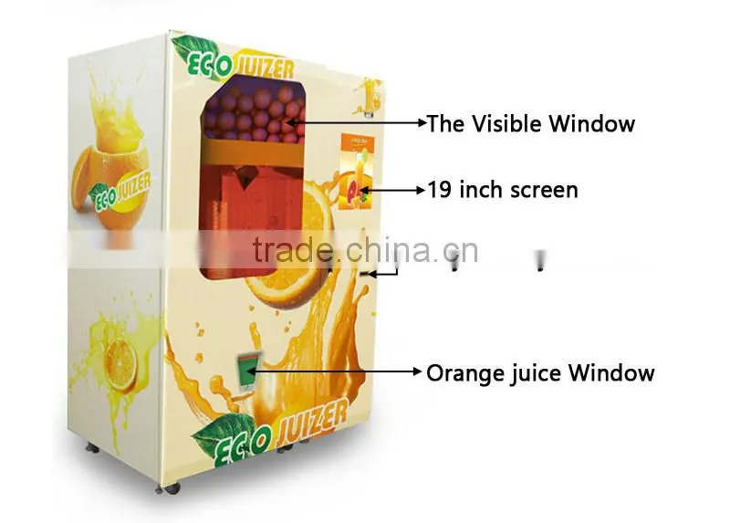 fruit orange juice squeezers dispenser kiosk