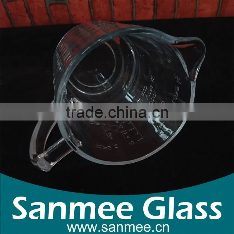 500ml Cheap Price Measuring Glass Water Jug with Side Handle