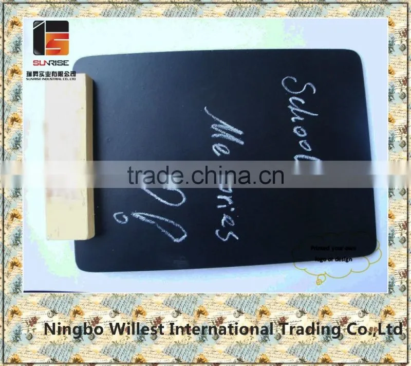 Mini size chalkboard with wooden base