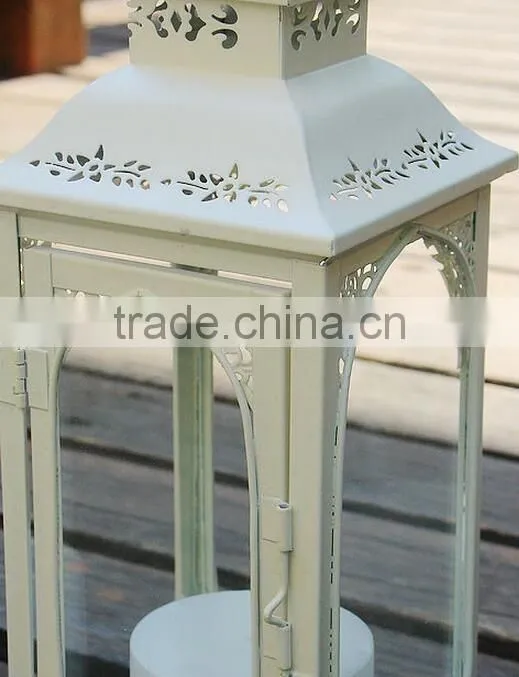 New 2017 White Vintage Style Moroccan Lantern Candle Holders