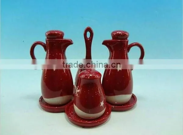 new ceramic vinegar/ oil /sauce /bottle set