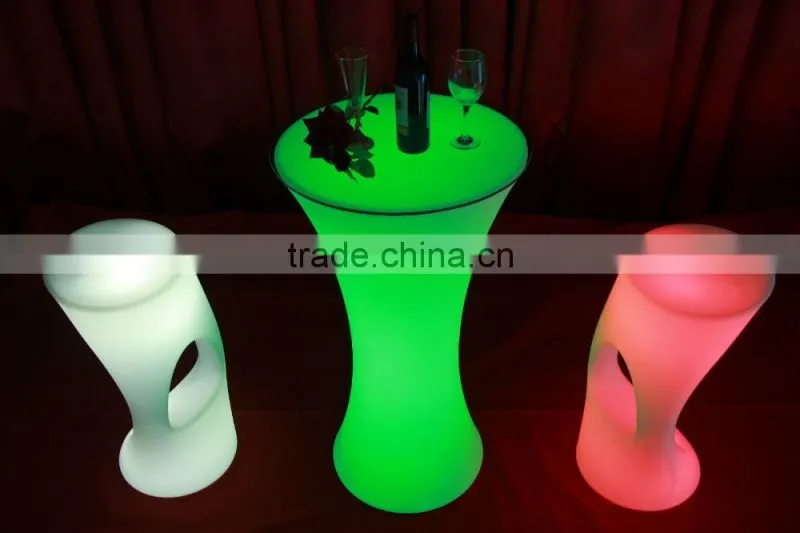 2016 new design LED high top bar cocktail chairs and tables