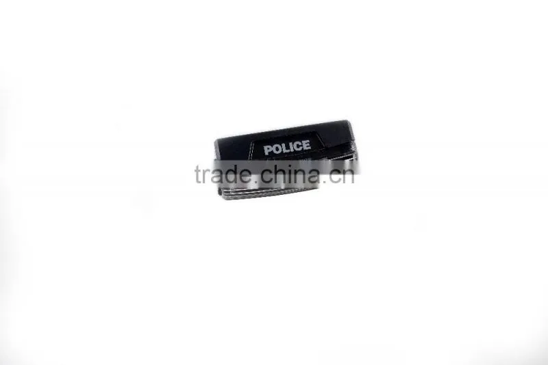 Police light flashing shoulder