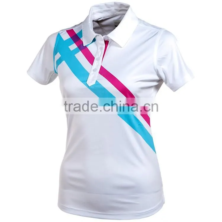 DIY golf polo tshirt polyester spandex dri fit custom logo