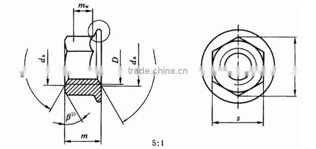 Competitive Price Factory M6 DIN6927 Titanium Flange Nuts