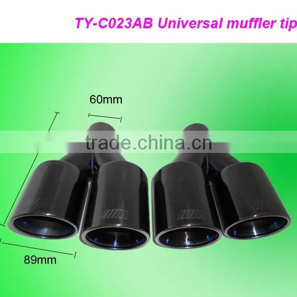 high quality auto part stainless steel 304 universal double exhaust tip