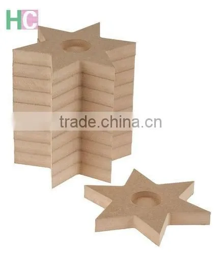 2017 fancy mdf craft wood candle holders