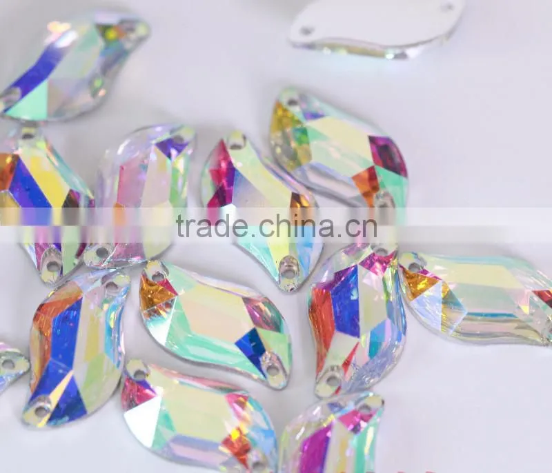 Wholesale S Shape Sew on Rhinestone Crystal for Wedding Dress