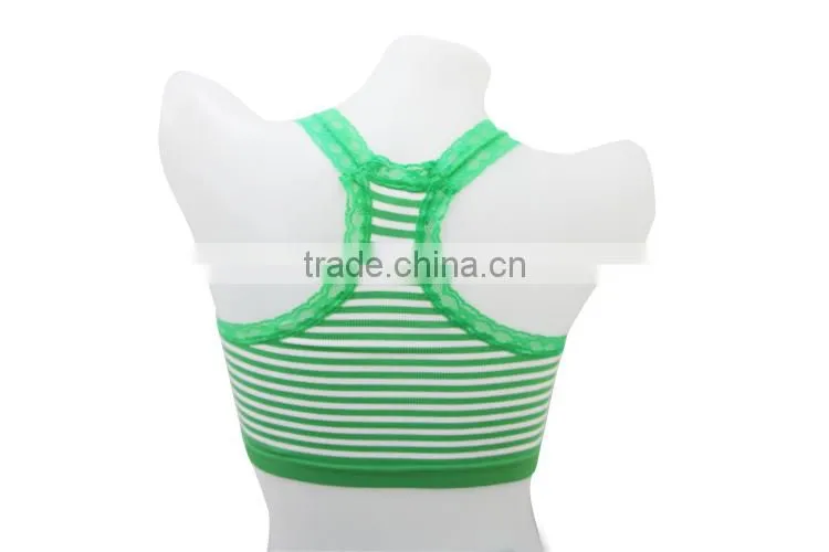 Green lace sports bra custom/genie sports bra