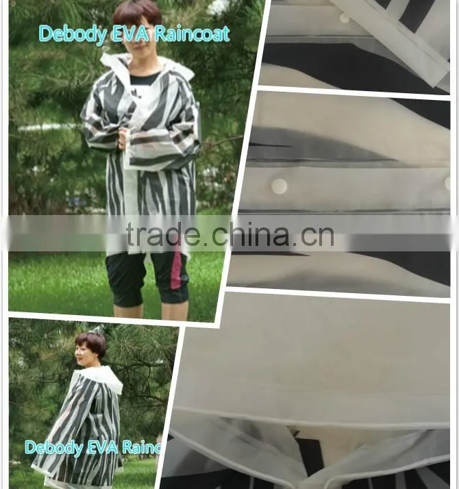 Adult EVA Rain Poncho with Hood