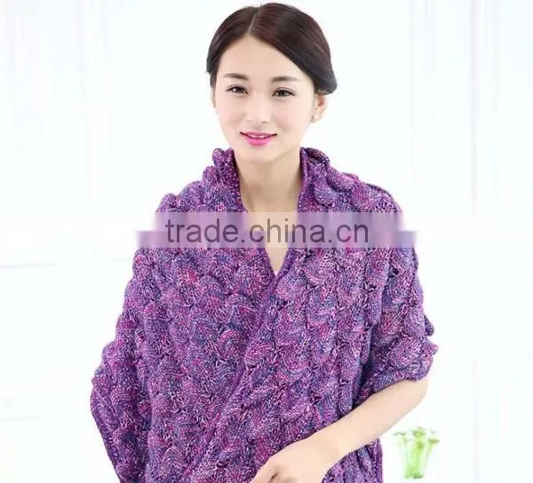 2016 New Design Knitted Amazon Mermaid Tail Blanket Wholesale