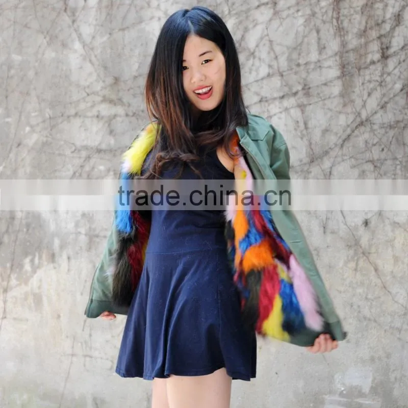 CX-G-P-17C Fox Fur Lining Genuine Fur Parka Winter Parka Coat