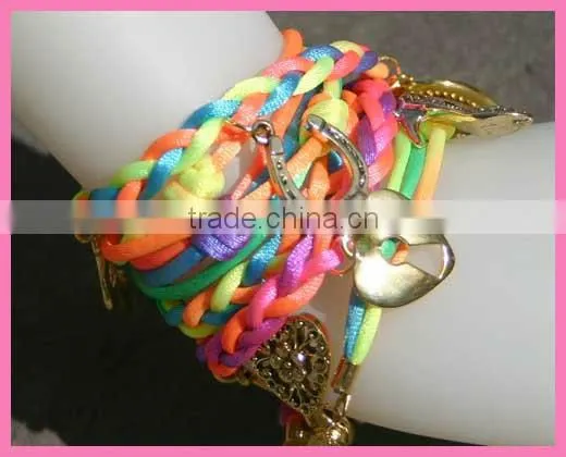 suede leather Wrap Bracelet, braided leather bracelet, leather wrap bracelet with charms
