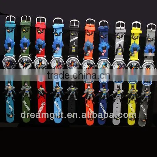 2012 hot kids watch batman watches charm cute factory price relly cheap 8 colors choose