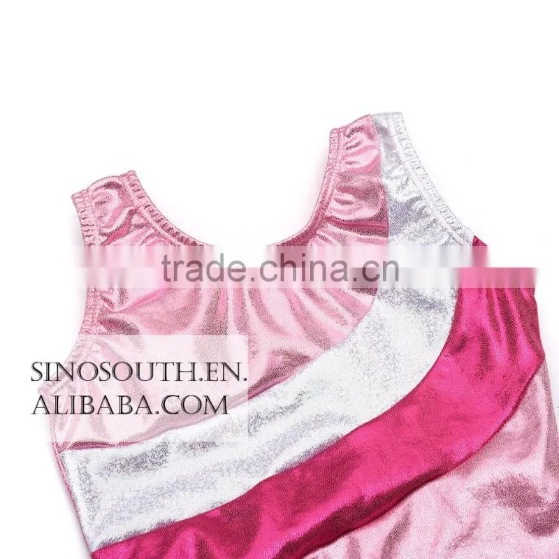 2017 One-piece Sparkle Dancing Gymnastics leotard Athletic Clothes for Little Girl
