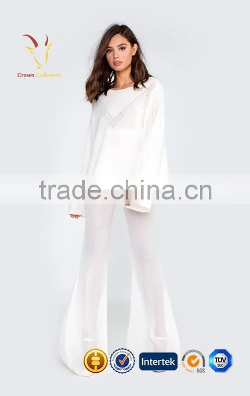 Fashion Plus Size Cashmere Merino Wool Plain Sweater Women