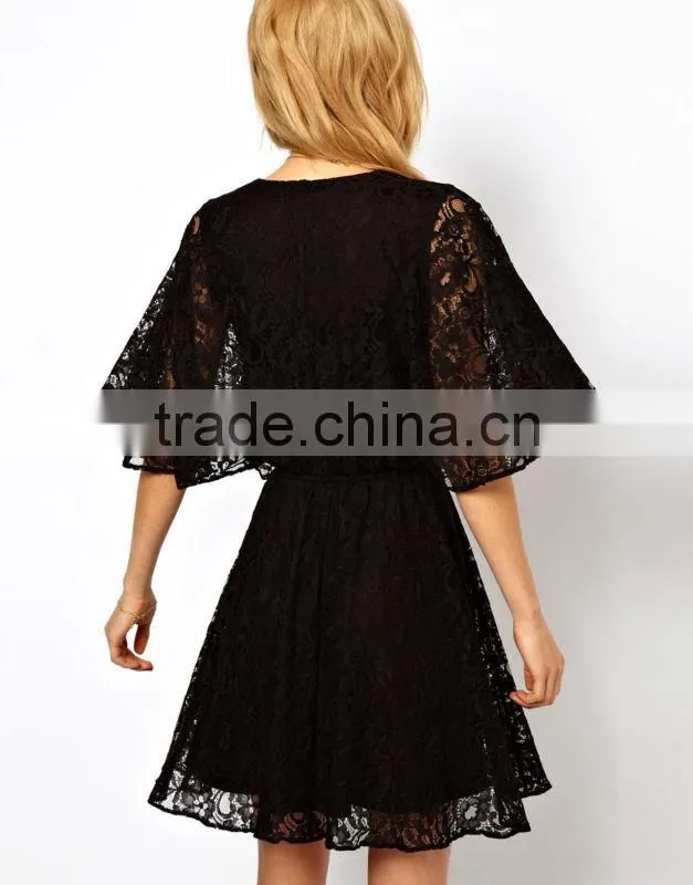 Lace Dress With Cape Back