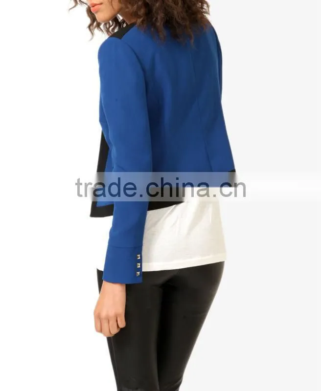 Contrast Trimmed Blazer