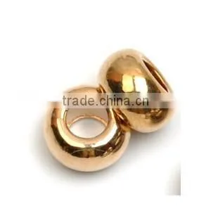 Metal zinc alloy bell stoppers round cord ends beads bells lock shinny nickle, black, gold BELL-012