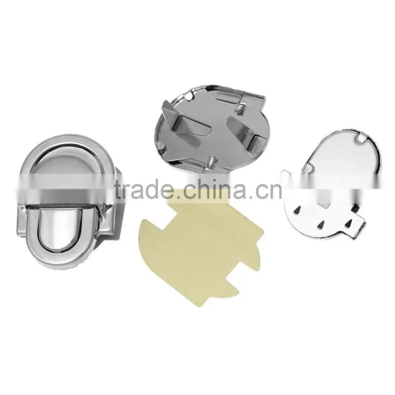 Silver Tone Bag Purse And Handbag Twist Turn Lock