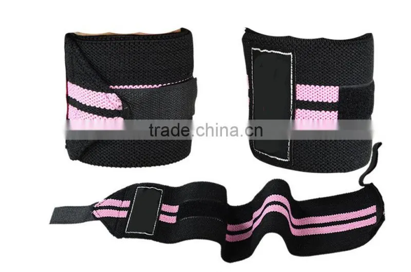 Power Weight Lifting Wrist Wraps 18" Long Gym Training Bandages Fitness Straps