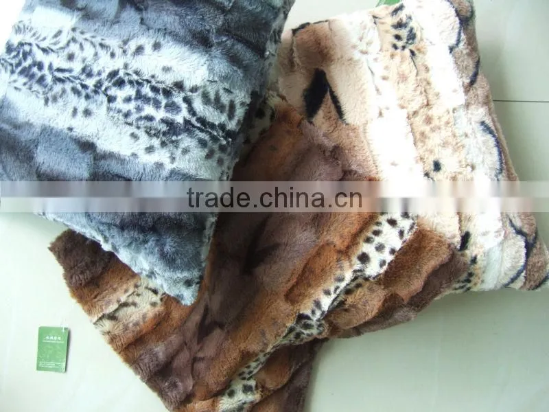 Printing faux fur pillow