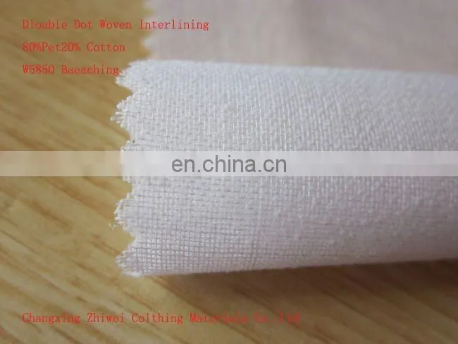 Woven Cotton Interlining white colored wholesale home textil