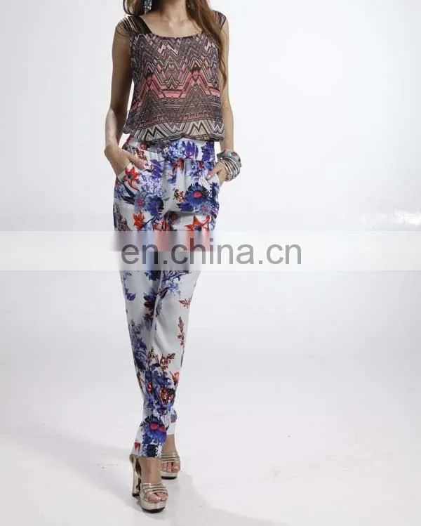 2016 New Design Casual printing Ladies Sleeveless Top