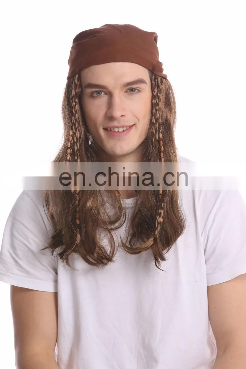 Carnival pirate brown party wigs MW-009