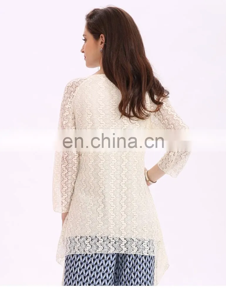 Custom Ladies Mesh See-through Tunic Pattern Occasion Clothing