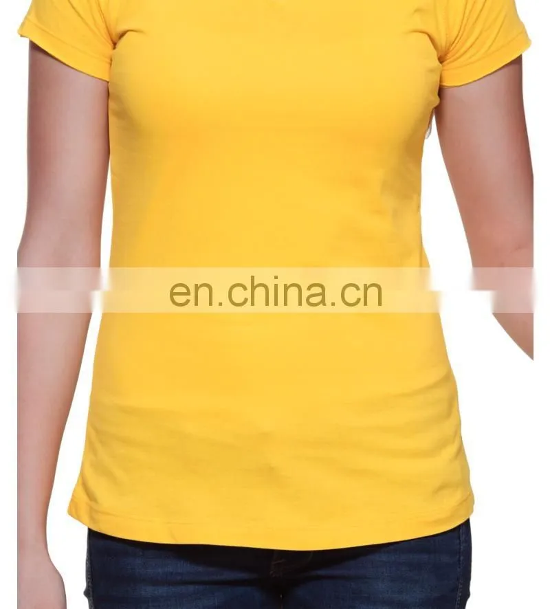 2015 Yellow Raglan Sleeve T-shirt Top quality cotton,female short sleeve raglan t shirt wholesale