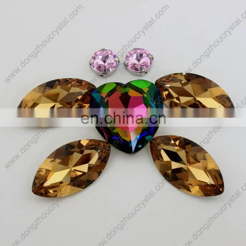 Pujiang dongzhou crystal 112# color navette crystal stone for garment
