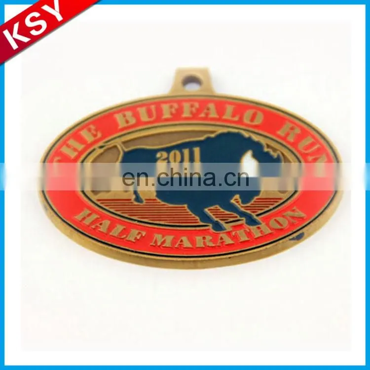 China Supplier Factory Promotion Price Engraving Round Gold Souvenir Enamel Medal