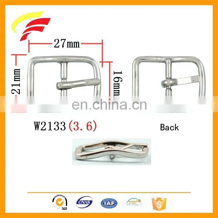 zinc alloy metal tri-glide adjustable strap pin buckle for bag