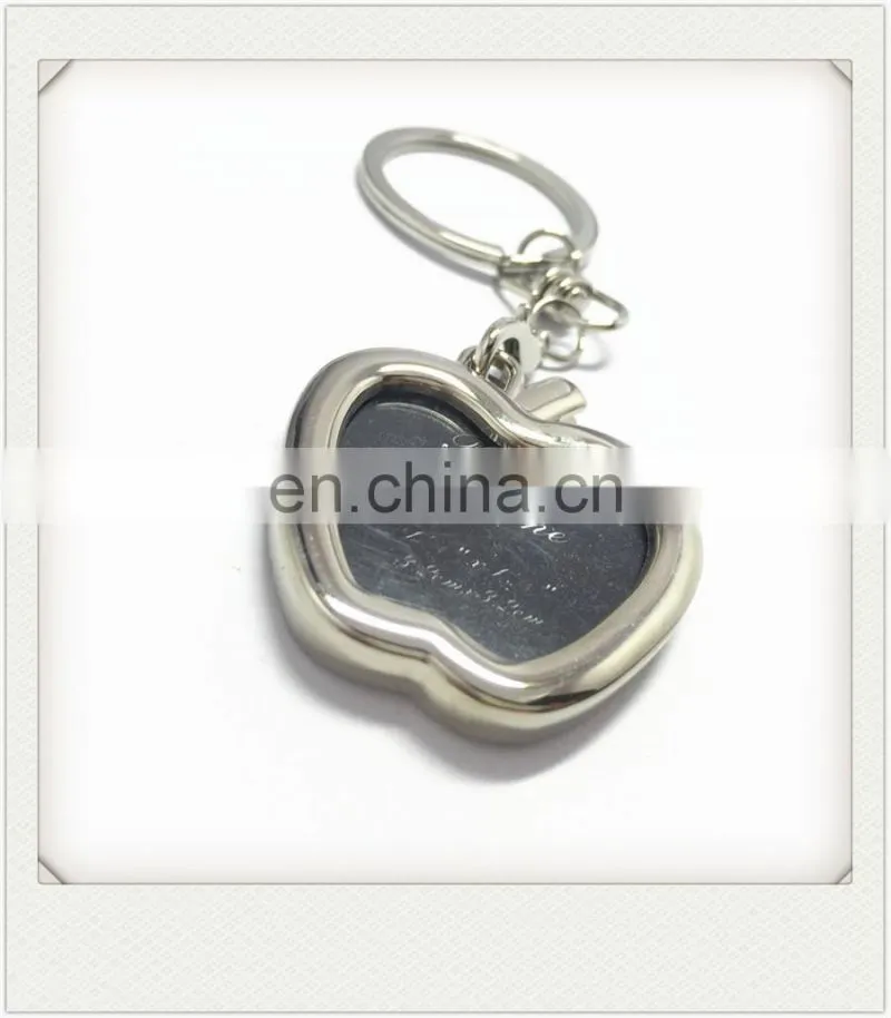 apple shape promotional Metal beautiful key chain