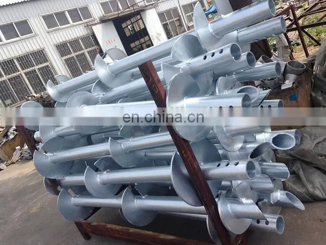 HDG forged earth screw helical anchor pile
